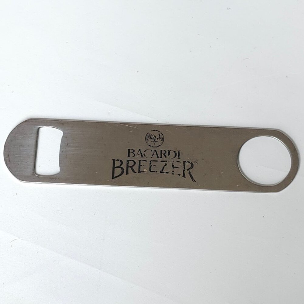 BACARDI BREEZER Bottle Opener Long Oval Style Bottle Opener BACARDI BAT RUM